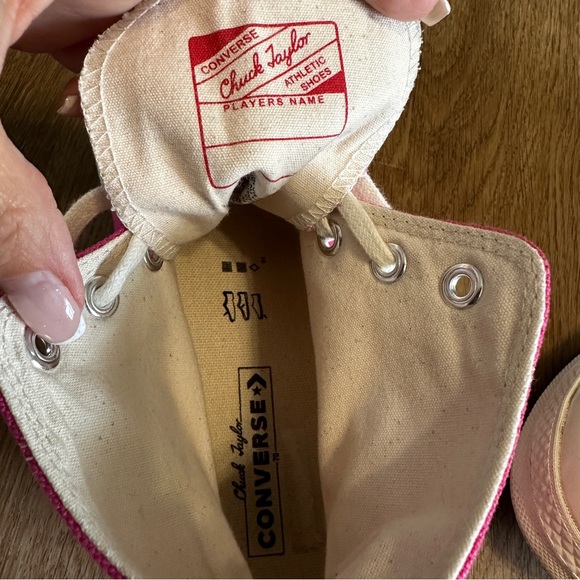 Converse Chuck Taylor High Top Hot Pink Canvas Sneakers Size 12 Barbiecore - Picture 9 of 12